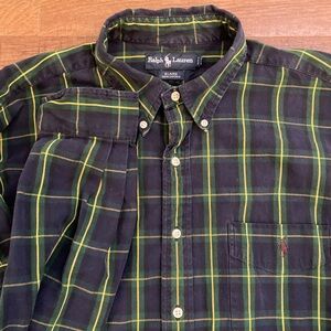Ralph Lauren Blaire 100% Cotton Classic Plaid Preppy Vintage Shirt Men’s XL